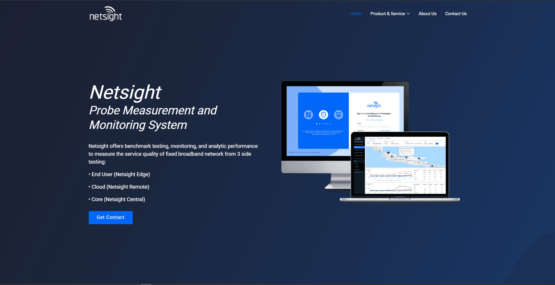 Tangkapan layar Netsight Company Profile