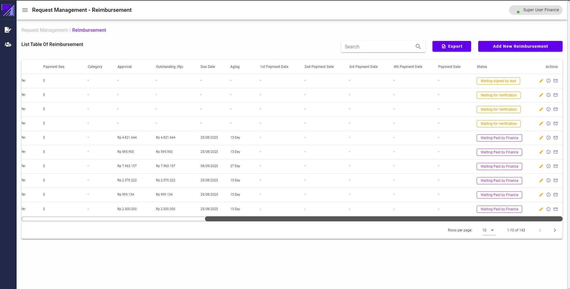 ERP for Immobi Finance screenshot